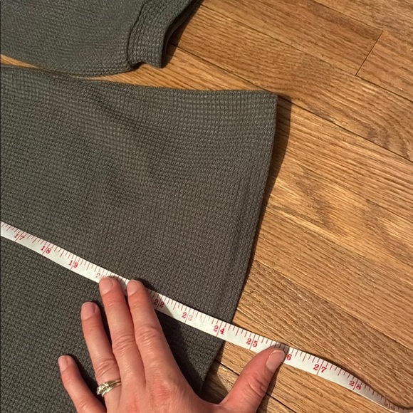 Chic Charcoal Button-Accent Long Sleeve Top - Picture 10 of 12